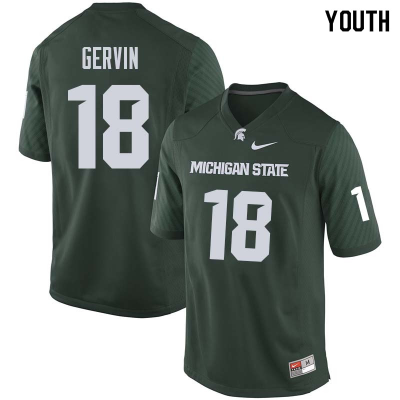 Youth #18 Kalon Gervin Michigan State College Football Jerseys Sale-Green